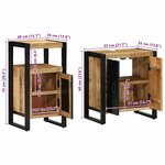 vidaXL Ensemble de mobilier de salle de bain avec étagère 2 Pièces