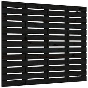 vidaXL Tête de lit murale Noir 96x3x91 5 cm Bois massif de pin