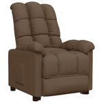 vidaXL Fauteuil inclinable Marron Tissu