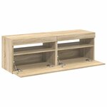 vidaXL Meubles TV avec lumières LED 2 Pièces Chêne sonoma 60x35x40 cm