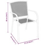 vidaXL Set de couloir 9 pièces en acier gris foncé