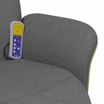 vidaXL Fauteuil inclinable de massage et repose-pieds gris foncé tissu