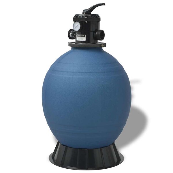 vidaXL Filtre à sable pour piscine Bleu Ø 55.9 x 96.5 cm PE