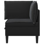 vidaXL Sofa avec rangement Noir Velours