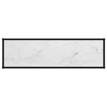 vidaXL Table console Blanc 120x35x75 cm Verre trempé