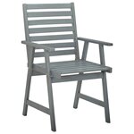 vidaXL Chaises à manger d'extérieur lot de 6 Gris Bois d'acacia