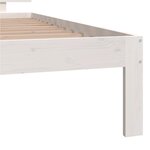 vidaXL Cadre de lit sans matelas blanc bois de pin massif 100x200 cm