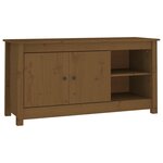 vidaXL Meuble TV Marron miel 103x36 5x52 cm Bois de pin massif