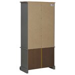 vidaXL Armoire à vin HALDEN casiers à vin porte coulissante gris pin