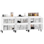 vidaXL Buffets 3 Pièces blanc 60x35x70 cm bois d'ingénierie