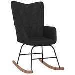 vidaXL Chaise à bascule Noir Tissu