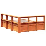 vidaXL Lit bibliothèque sans matelas cire marron 150x200 cm pin massif