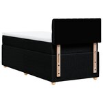 vidaXL Sommier à lattes de lit et matelas Noir 80x200 cm Tissu