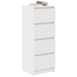 vidaXL Buffet blanc 37 5x35x99 cm bois d'ingénierie