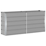 vidaXL Jardinière Gris clair 160 x 40 x 75 cm Acier
