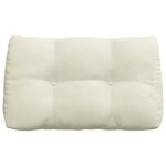 vidaXL Coussin de Dos Crème 80 x 24 x 50 cm Velours