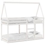vidaXL Lit superposé sans matelas blanc 90x200 cm bois de pin massif