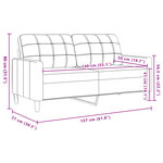 vidaXL Canapé à 2 places Marron 140 cm Velours