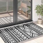 vidaXL Tapis d'extérieur ARAKIL Noir 120x180 cm PP