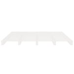 vidaXL Cadre de lit sans matelas blanc 135x190 cm bois de pin massif
