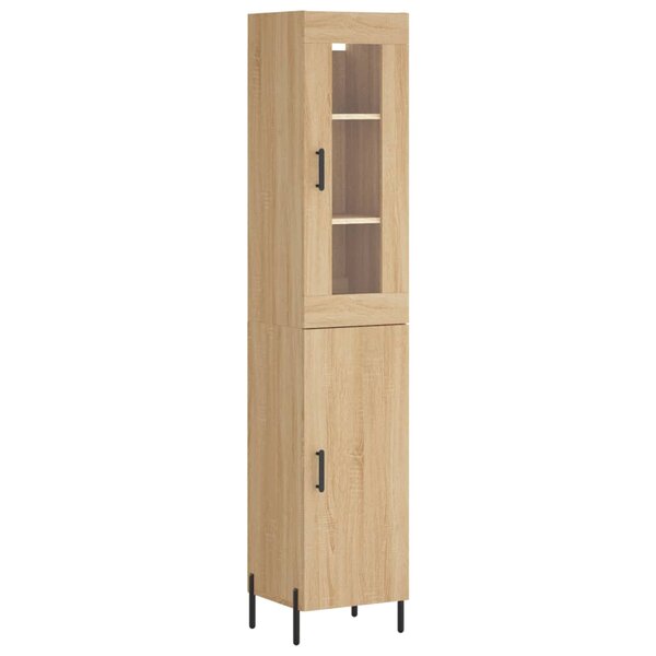 vidaXL Buffet haut Chêne sonoma 34 5x34x180 cm Bois d'ingénierie