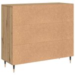 vidaXL Buffet Marron 90 x 34 x 80 cm Bois d'ingénierie