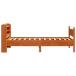 vidaXL Cadre de lit avec tête de lit cire marron 90x200 cm bois de pin