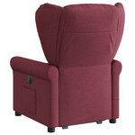 vidaXL Fauteuil inclinable de massage électrique Rouge bordeaux Tissu