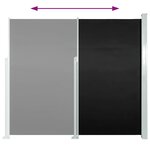 vidaXL Auvent latéral rétractable 160 x 500 cm Noir