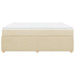 vidaXL Sommier à lattes de lit avec matelas Crème 200x200 cm Tissu
