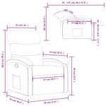 vidaXL Fauteuil inclinable Noir Similicuir