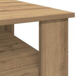vidaXL Table basse chêne artisanal 60x60x42cm bois d'ingénierie