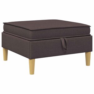vidaXL Pouf avec Rangement Marron foncé Tissu