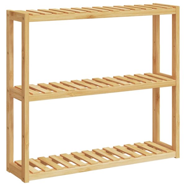 vidaXL Étagère de salle de bain à 3 niveaux murale 60x15x54 cm bambou