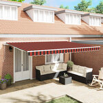 vidaXL Auvent Rétractable 500 × 300 cm orange et marron