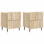 vidaXL Cabinet de chevet 2 Pièces Chêne Sonoma 43 x 34 5 x 49 5 cm