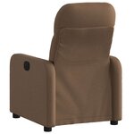 vidaXL Fauteuil inclinable électrique Marron Tissu