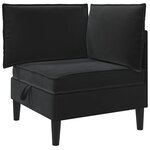 vidaXL Sofa avec rangement Noir Velours