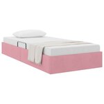 vidaXL Cadre de lit ottoman avec stockage Rose 100 x 200 cm Velours