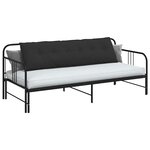vidaXL Coussin de Dos Noir 180 x 50 cm Tissu en microfibre