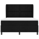 vidaXL Lit à ressorts avec matelas Noir 140 x 190 cm tissu