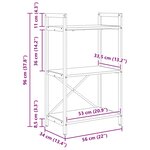 vidaXL Étagère Chêne Sonoma 56 x 34 x 96 cm Bois d'ingénierie