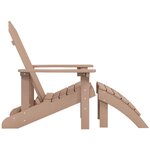 Vidaxl chaise de jardin adirondack avec repose-pied pehd marron