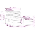 vidaXL Lit de Rangement avec tête de lit Noir 180 x 200 cm Tissu