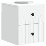 vidaXL Cabinet de chevet mural 2 Pièces Blanc 33 x 34 5 x 40 cm