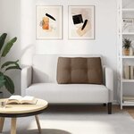 vidaXL Coussin de Dos Marron 80 x 24 x 50 cm tissu