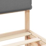 vidaXL Cadre de lit avec tête de lit rembourrée Gris clair