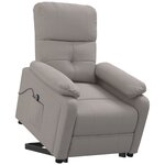 vidaXL Fauteuil Taupe Tissu