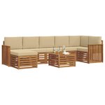vidaXL Ensemble de canapés d'extérieur 8 Pièces Naturel et Beige