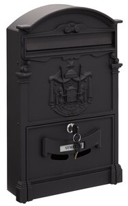 Boîte aux lettres style rétro - classique  Residencia D-2151/N  Aluminium  Noir